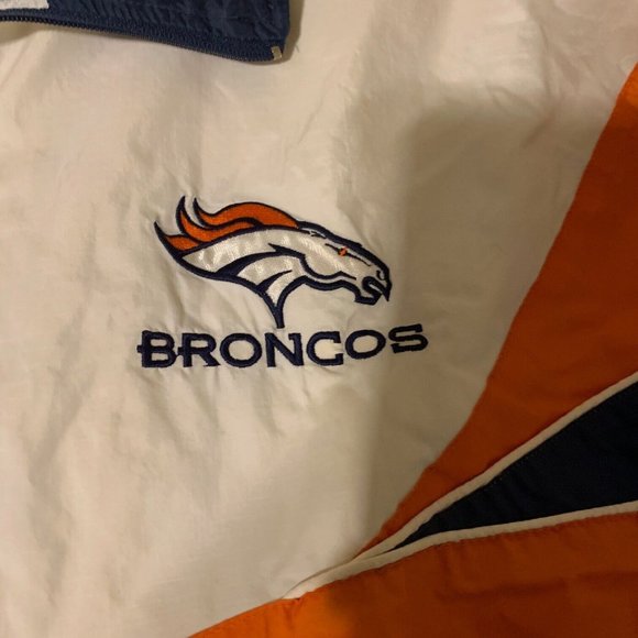 Vintage 90s Denver Broncos Pro Player NFL Football Windbreaker Jacket  Full Zip - Picture 3 of 4